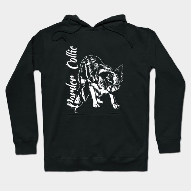 Border Collie herding dog lover Hoodie by wilsigns